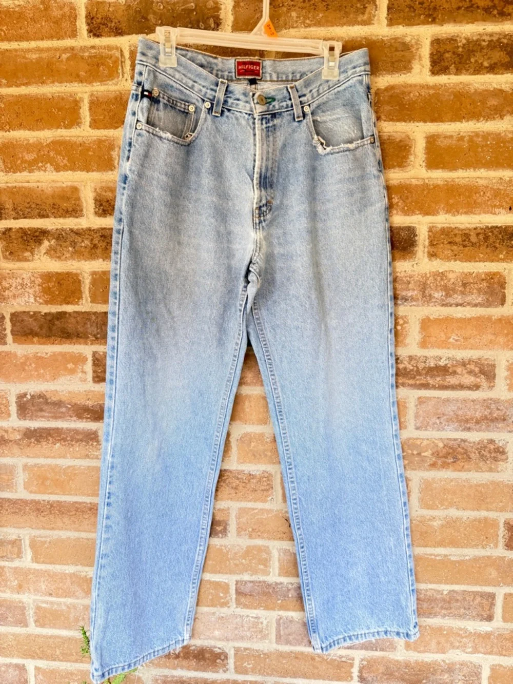 Vintage Tommy Hilfiger Light Wash Straight-Leg Men's Jeans